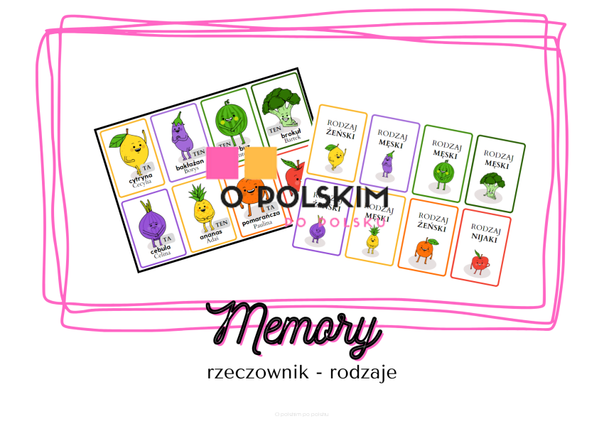 MEMORY - rodzaje rzeczownika